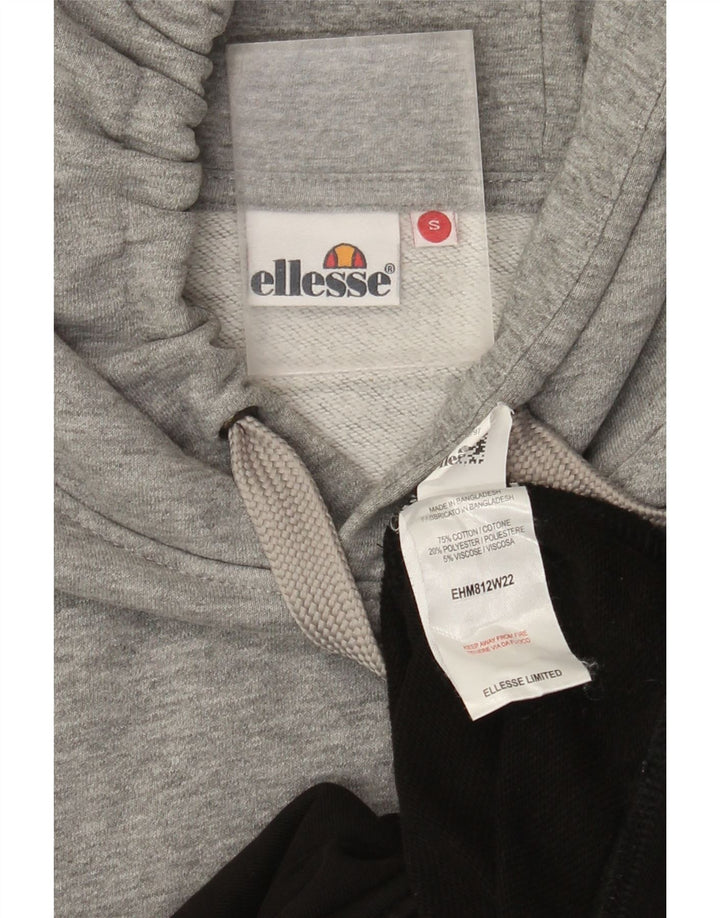 Maglione con cappuccio da uomo Ellesse piccolo in cotone color block grigio
