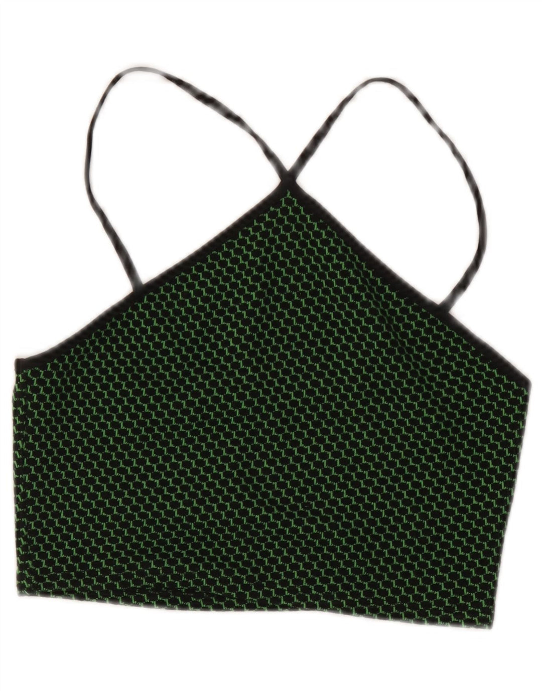 Top corto da donna Zara UK 12 verde medio maculato