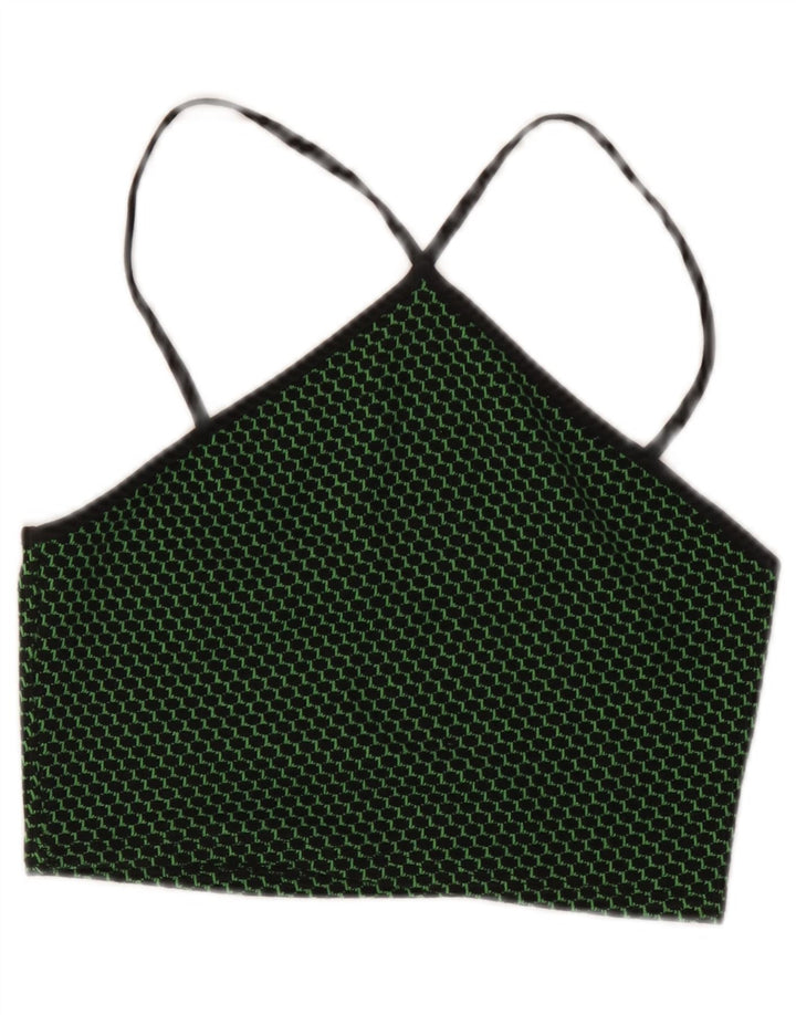 Top corto da donna Zara UK 12 verde medio maculato