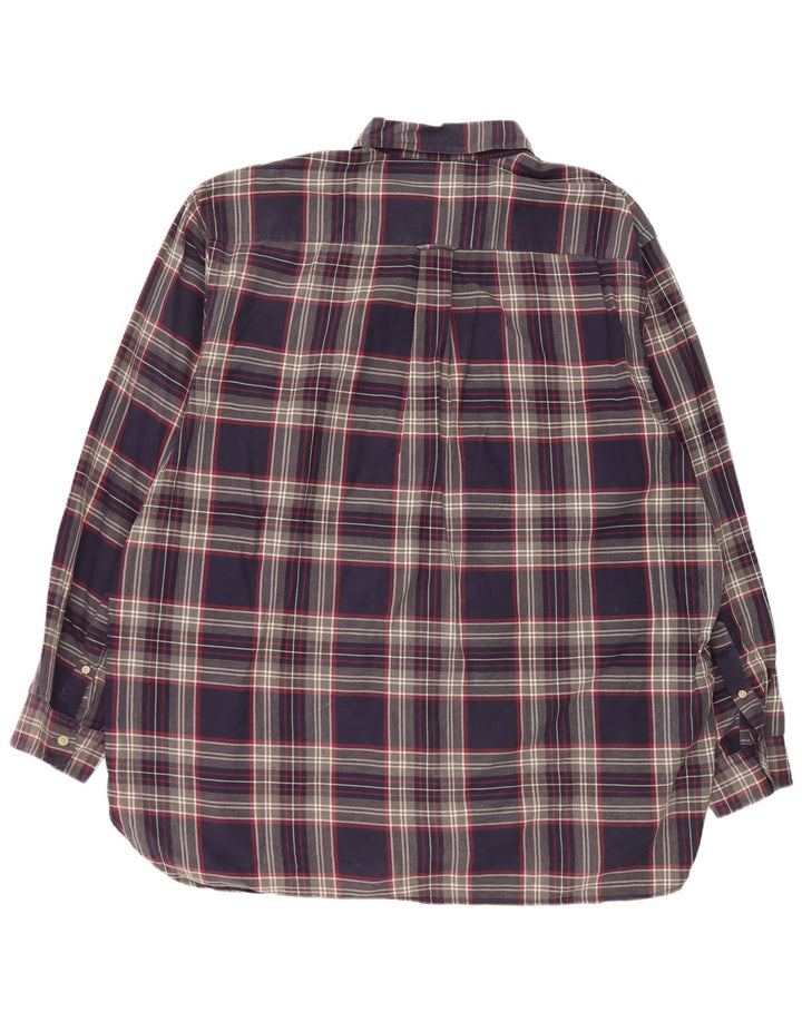 Camicia da uomo in flanella Nautica 2XL cotone a quadri blu navy