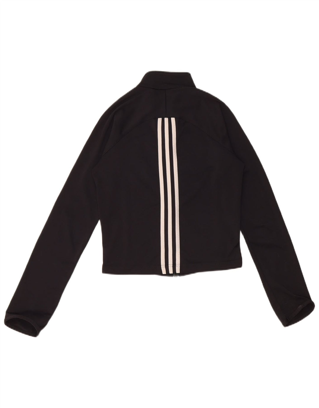 Giacca da ginnastica corta da donna Adidas UK 10 piccola poliestere nero