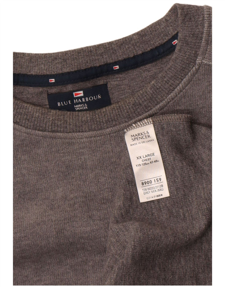 Marks & Spencer Maglia da uomo Blue Harbour a maniche lunghe 2XL Colore grigio
