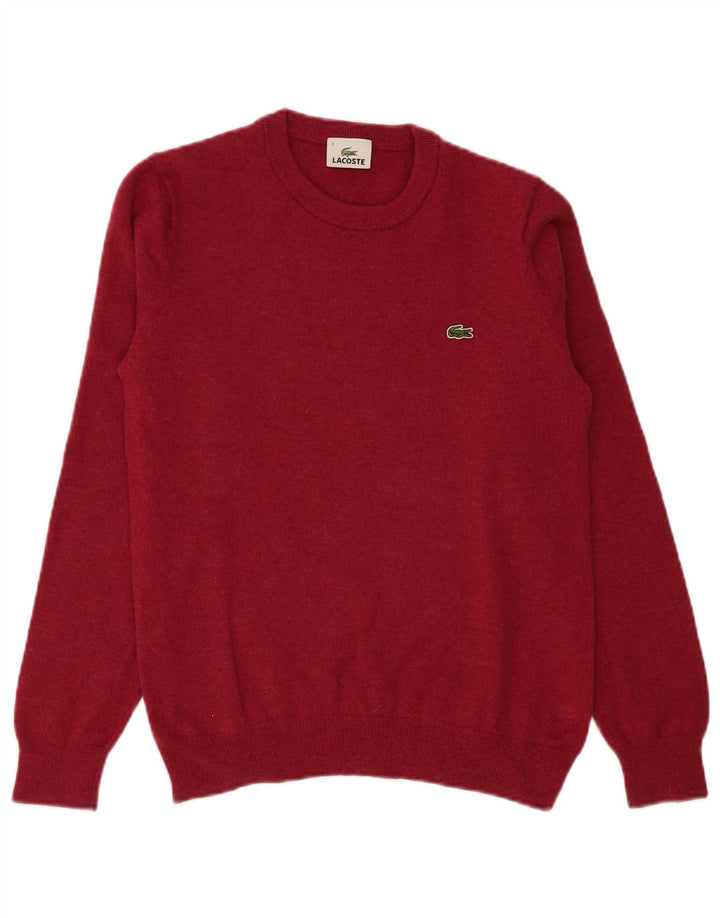 Maglione maglione girocollo da uomo Lacoste taglia 3 piccolo in lana vergine rosa