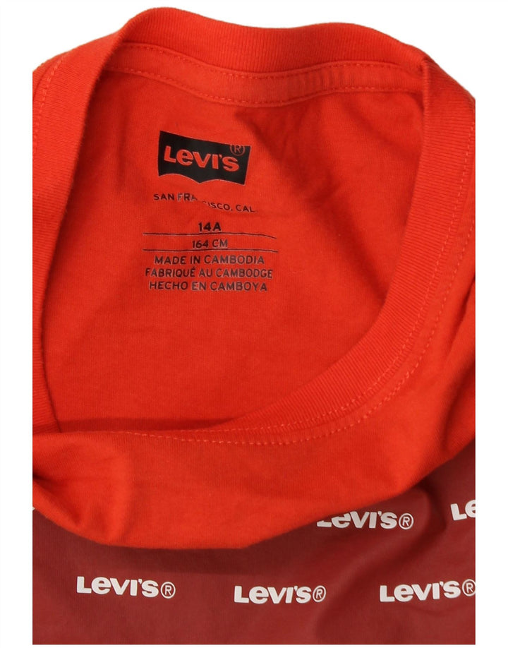 Maglietta grafica per ragazzi Levi's, 13-14 anni, arancione