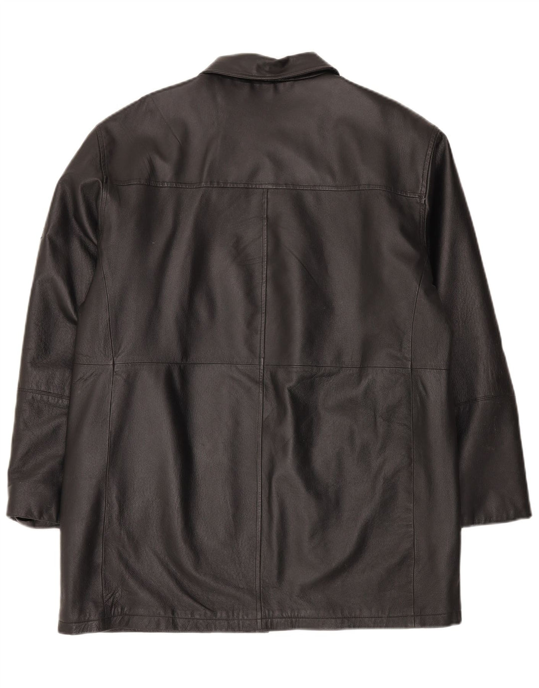 Cappotto in pelle da uomo Union River UK 41/43 Grande pelle nera