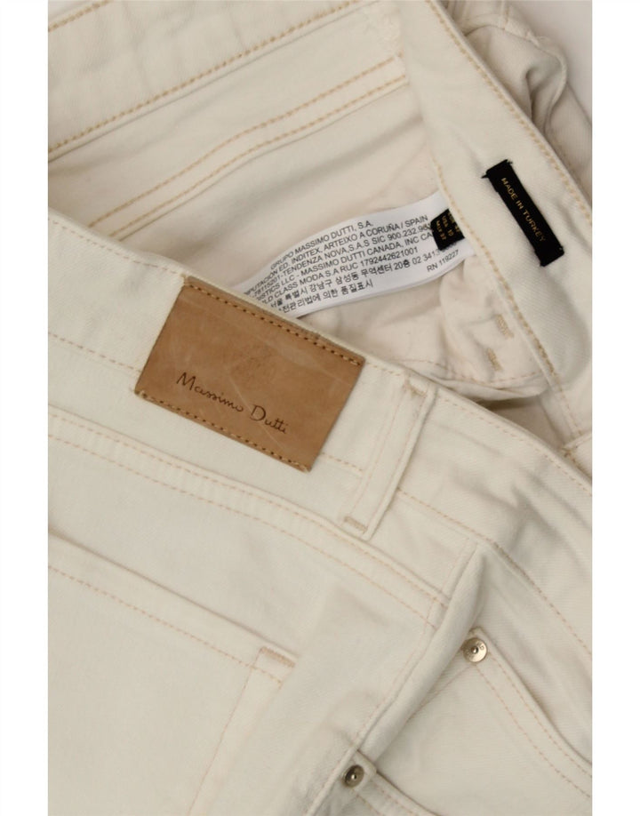 MASSIMO DUTTI Womens Straight Jeans EU 42 Large W32 L26 Off White Cotton Vintage Massimo Dutti and Second-Hand Massimo Dutti from Messina Hembry 