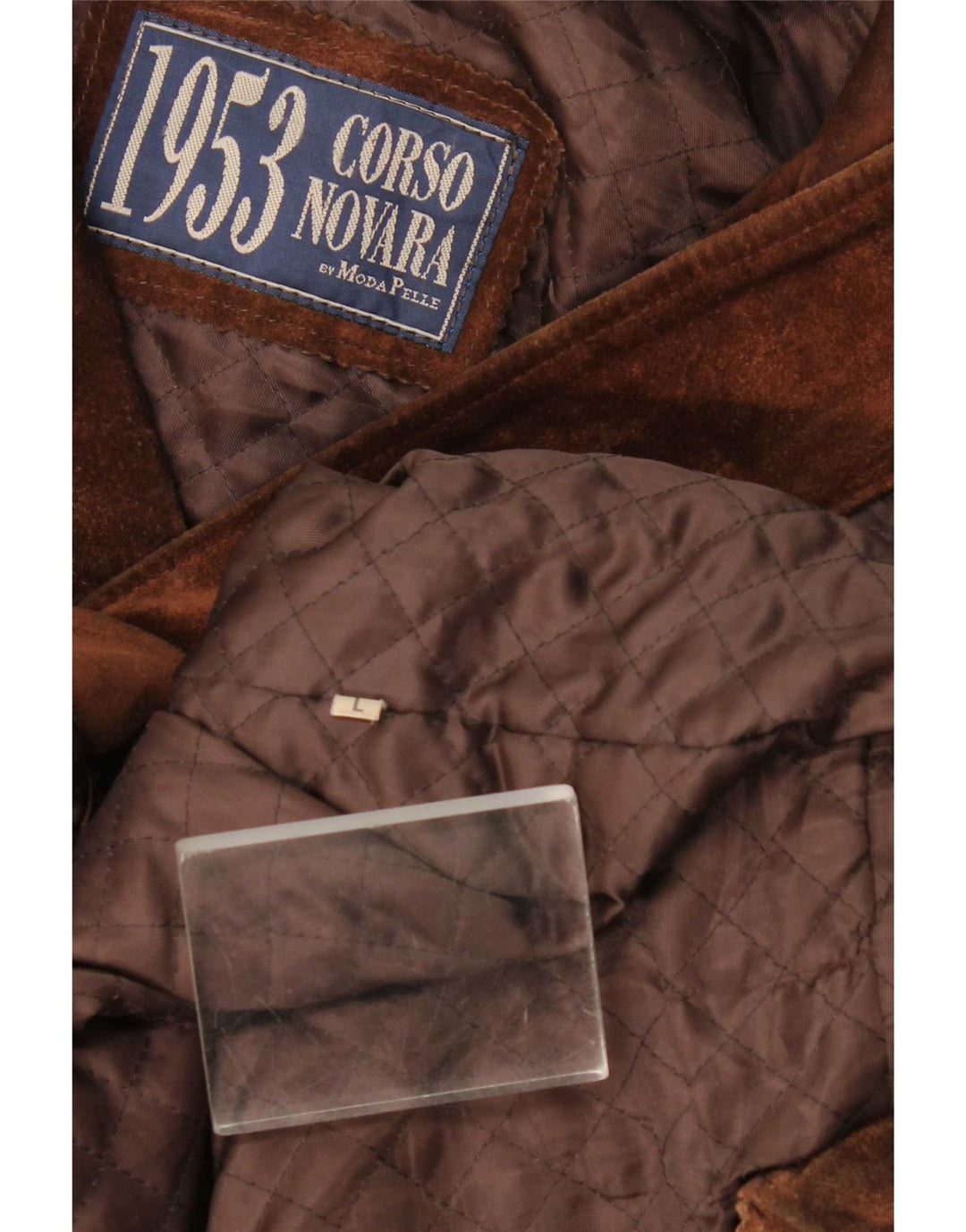Soprabito vintage da uomo in pelle scamosciata UK 40 grande in pelle marrone