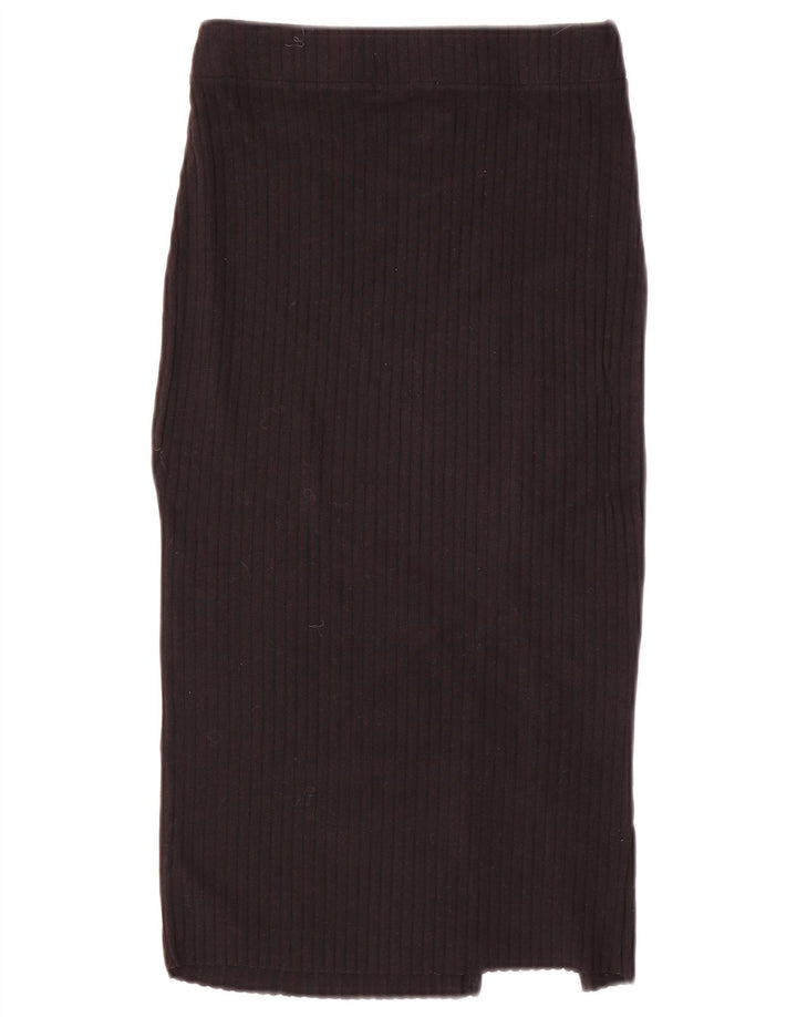 Gonna midi in maglia da donna Zara piccola W26 nera