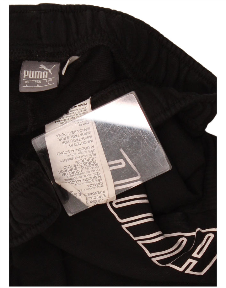 Pantaloncini sportivi con grafica PUMA da donna UK 14 Large Nero Poliestere
