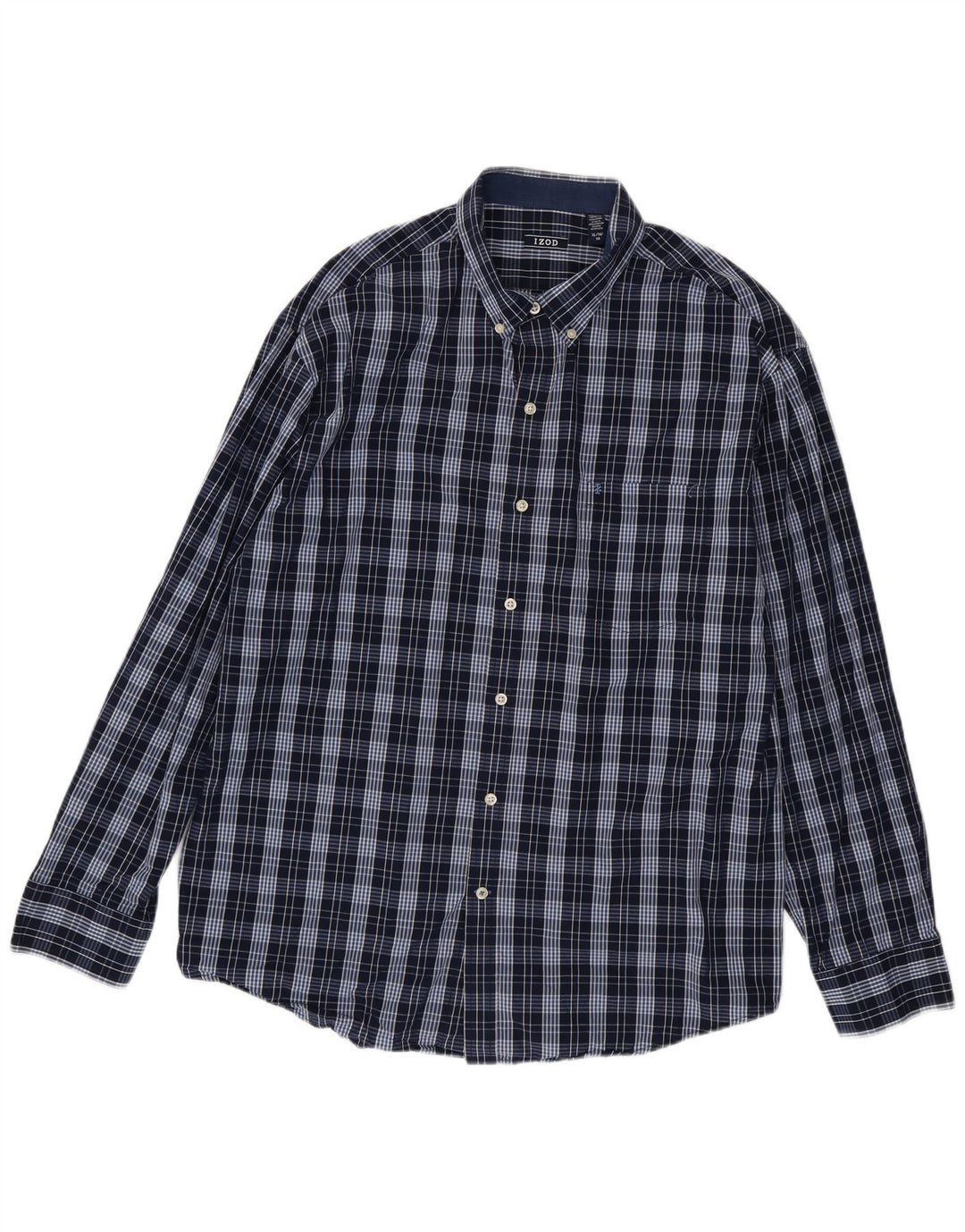 Camicia da uomo IZOD XL in cotone a quadri blu navy