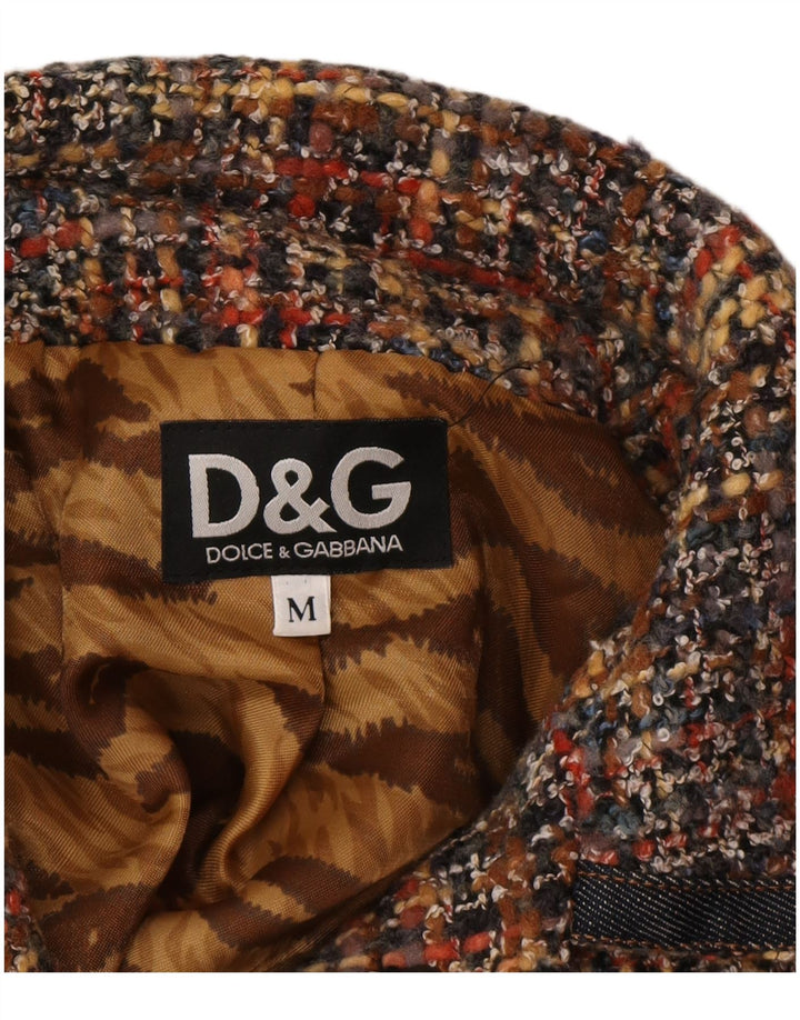 DOLCE & GABBANA Giacca blazer da donna UK 12 media multicolore screziata