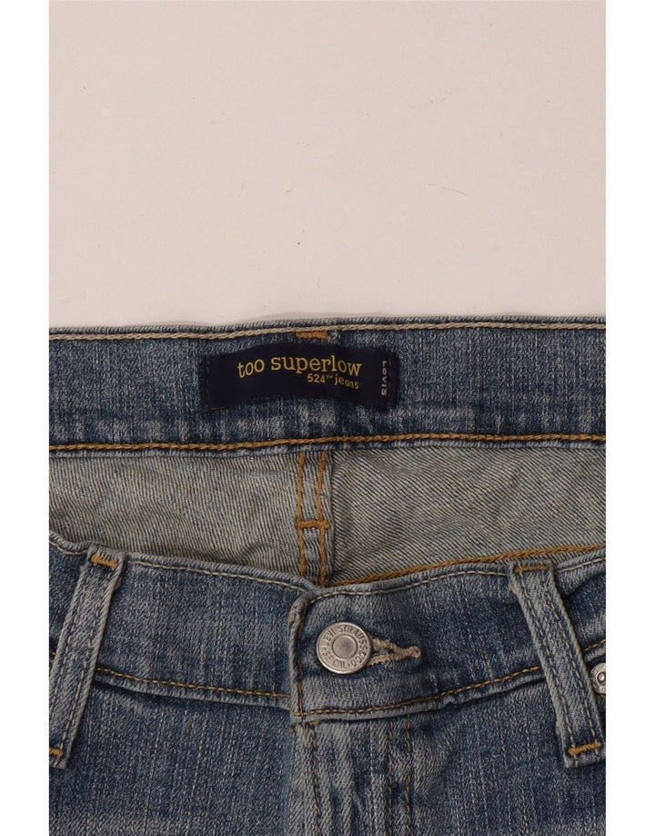 Jeans Levi's Donna 524 Super Low Capri W32 L23 Blu