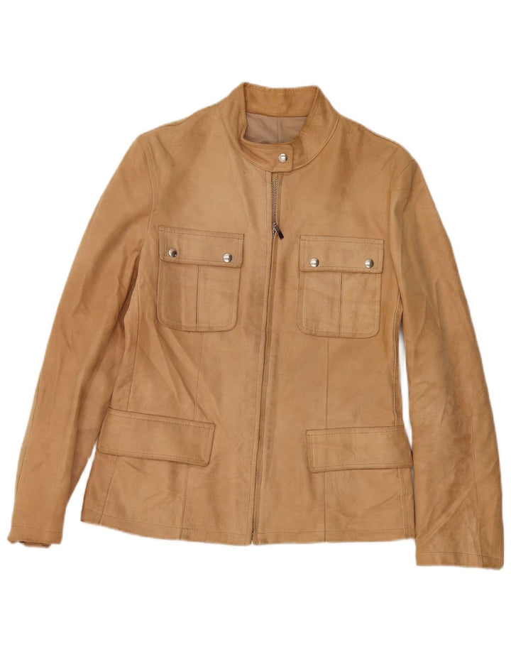 Giacca In Pelle Donna Conbipel IT 44 Pelle Beige Medio