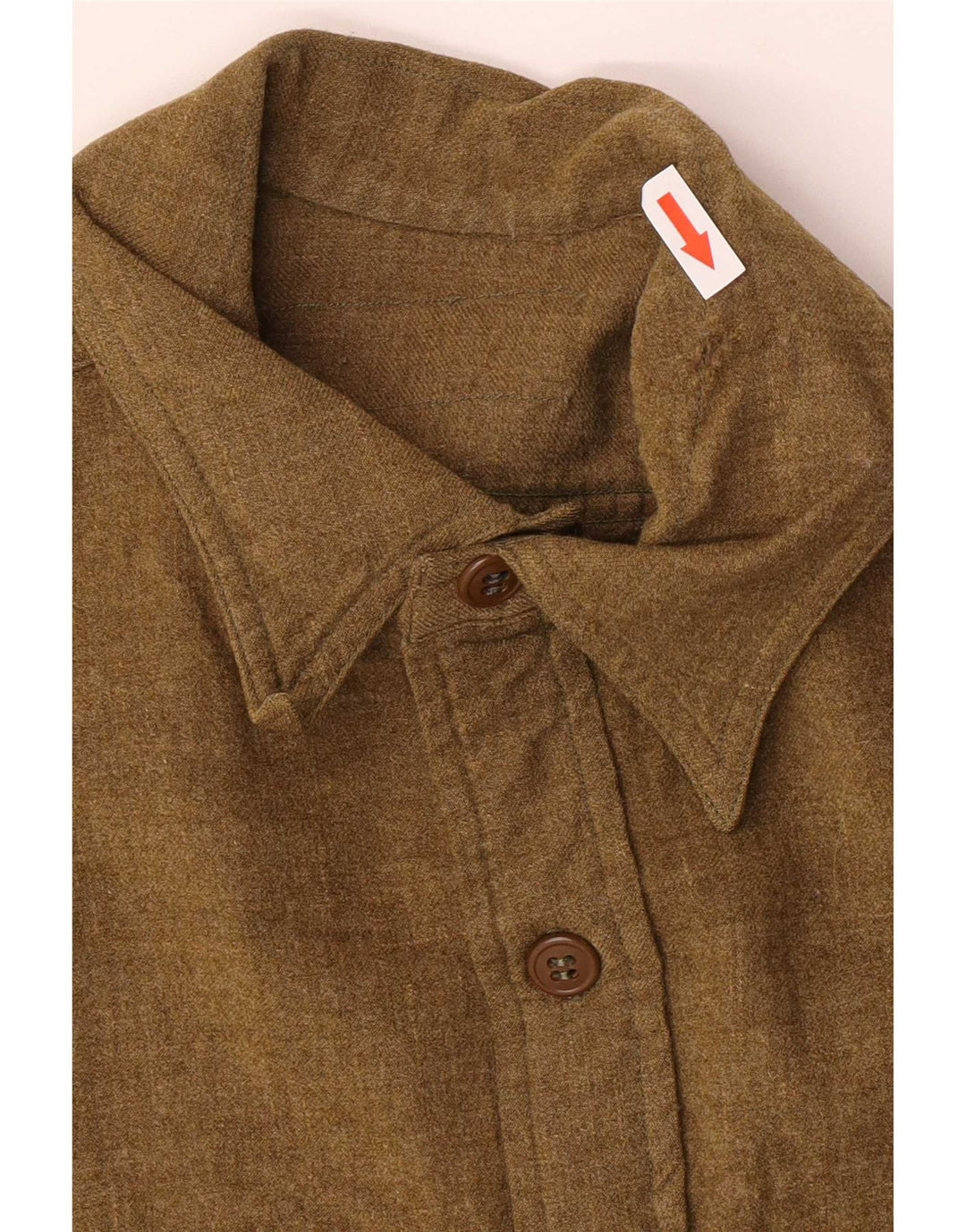 Camicia vintage in flanella da uomo verde medio Classic