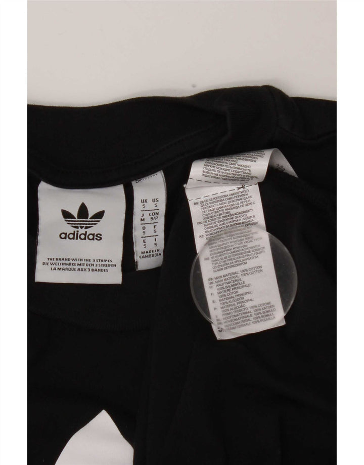 T-shirt grafica da uomo Adidas Top piccola in cotone nero