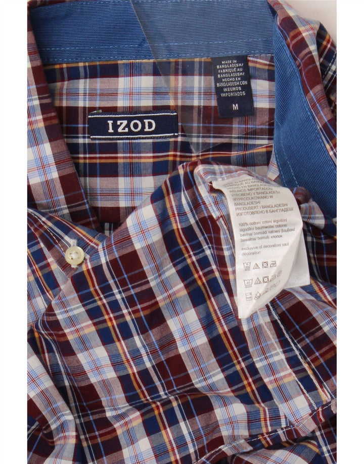 Camicia da uomo Izod in cotone a quadri multicolore medio