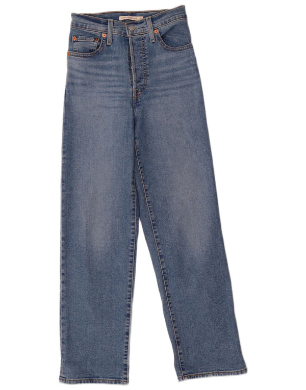 Jeans dritti a vita alta Levi's Ribcage da donna W25 L29 cotone blu