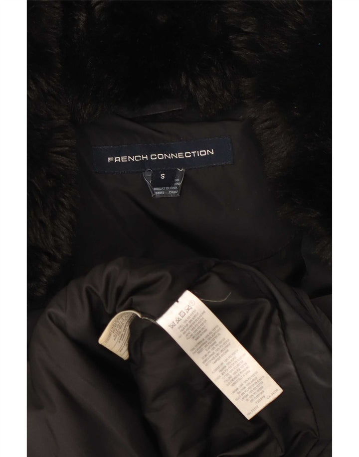 Giacca imbottita con cappuccio da donna French Connection UK 10 piccola poliestere nero