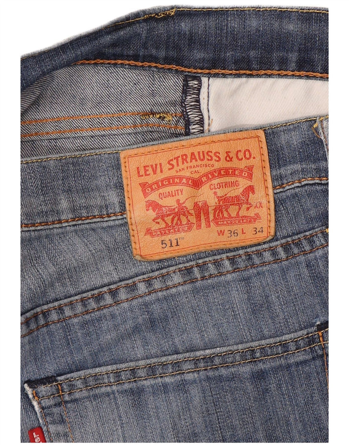 LEVI'S Mens 511 Denim Shorts W36 Large Blue