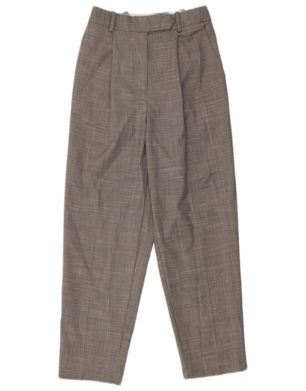 Topshop Womens High Waist Pegged Suit Trousers UK 6 XS W24 L24 Grey Flecked