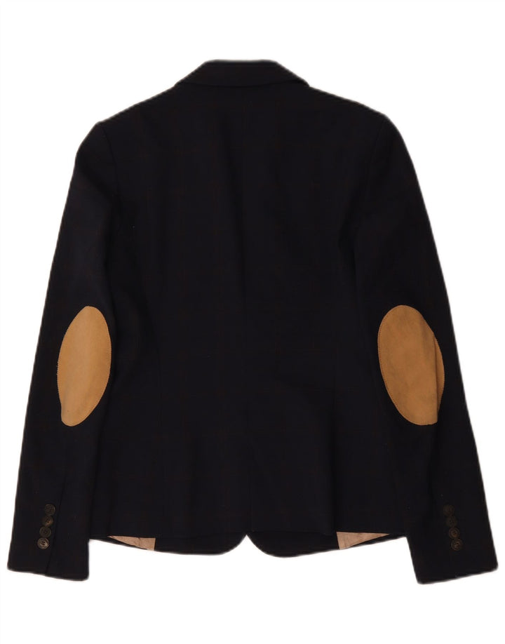 Giacca blazer a 1 bottone da donna Zara UK 6 XS poliestere blu navy
