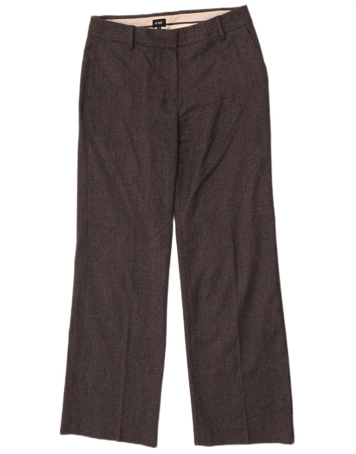 Pantaloni chino dritti da donna Hobbs UK 12 medi W30 L32 lana grigia