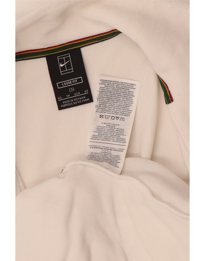 Giacca da tuta da uomo Nike XS in poliestere bianco