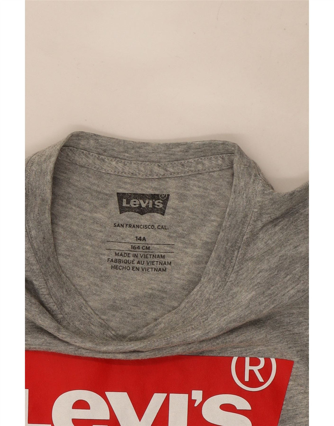 Maglietta grafica Levi's per ragazzi, 13-14 anni, grigia chiazzata