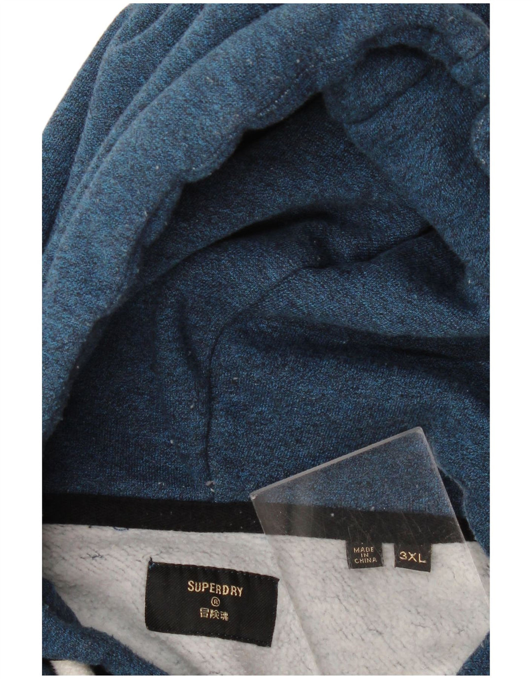 Felpa con cappuccio grafica da uomo Superdry 3XL in cotone blu