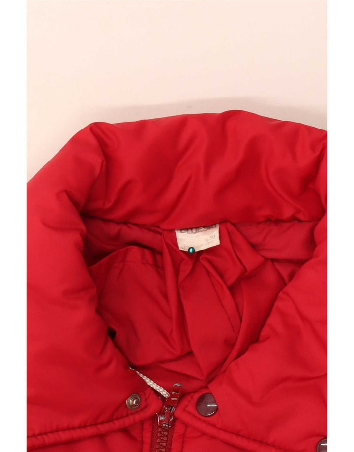 Giacca imbottita vintage da donna IT 50 XL rossa in poliestere