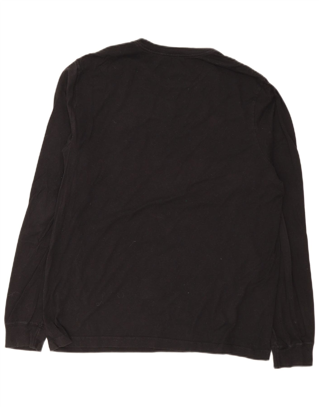Top Nike da uomo a maniche lunghe in cotone nero medio