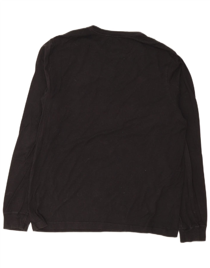 Top Nike da uomo a maniche lunghe in cotone nero medio