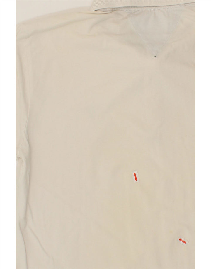 GUESS Mens Slim Fit Polo Shirt XL White Cotton Vintage Guess and Second-Hand Guess from Messina Hembry 