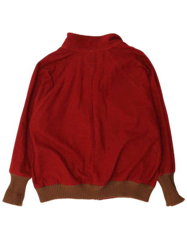 Giubbotto bomber da uomo vintage UK 44 2XL Borgogna