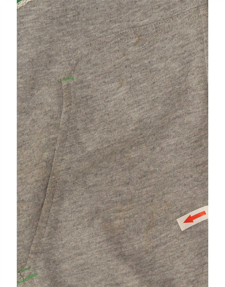 Felpa con cappuccio e zip senza maniche grafica Puma da uomo piccola grigia