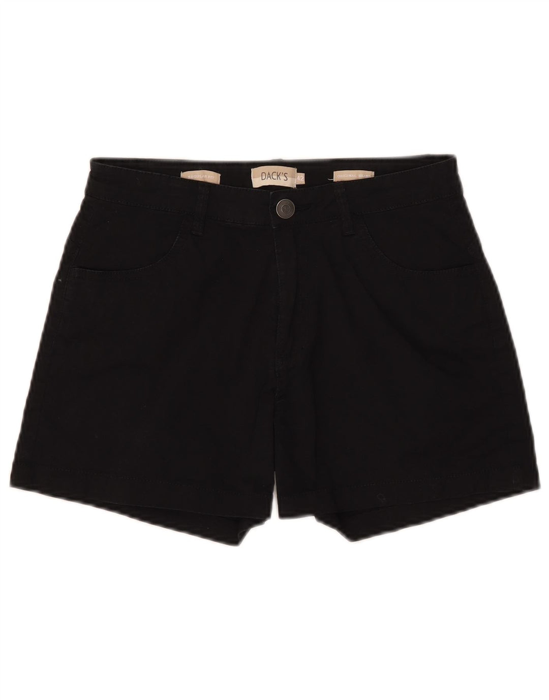 Pantaloncini di jeans vestibilità regolare da donna di Dack IT 42 medio W28 cotone nero