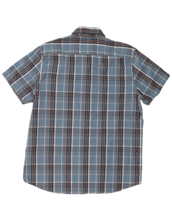 Camicia Lee da uomo a maniche corte, vestibilità regolare, grande, in cotone a quadri blu navy