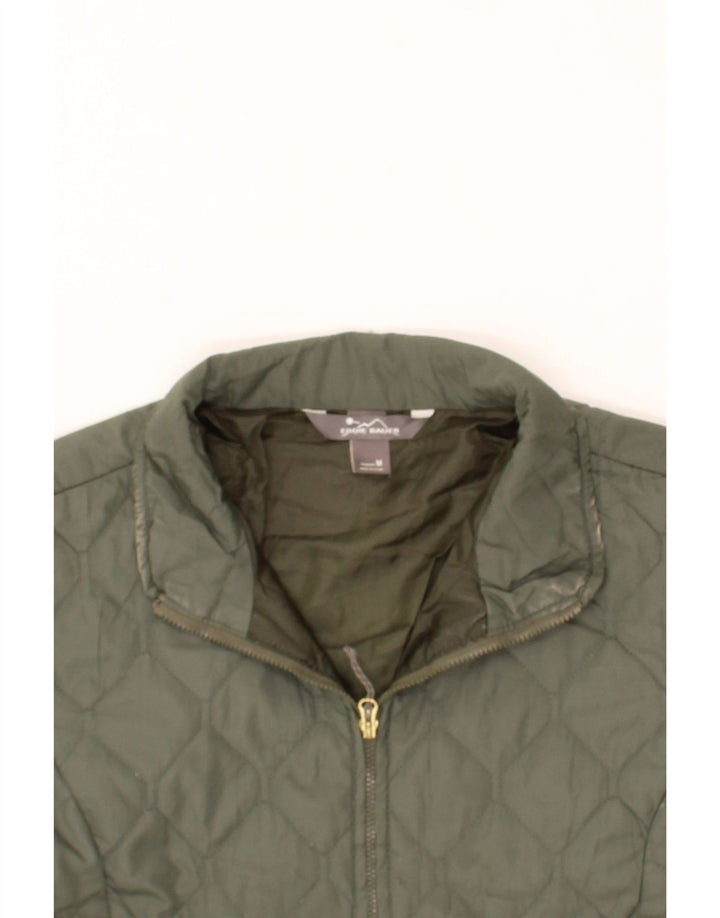 EDDIE BAUER Womens Quilted Jacket UK 14 Medium Green Polyester Vintage Eddie Bauer and Second-Hand Eddie Bauer from Messina Hembry 
