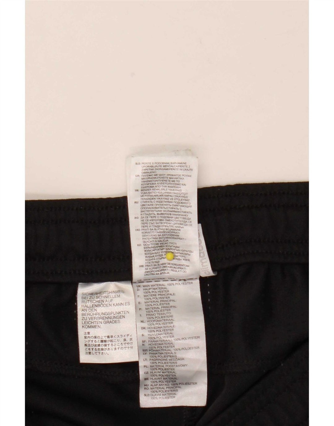 Pantaloni da tuta Adidas Climacool da uomo piccoli in poliestere nero