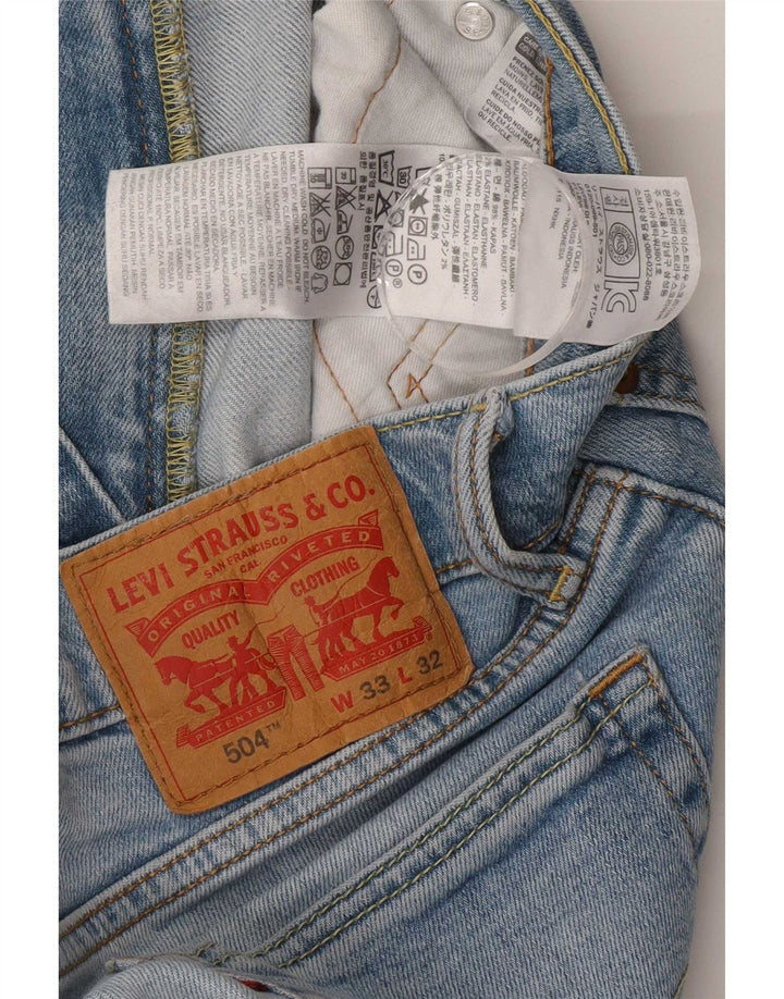 Levi's Uomo 504 Jeans dritti W33 L32 Cotone Blu