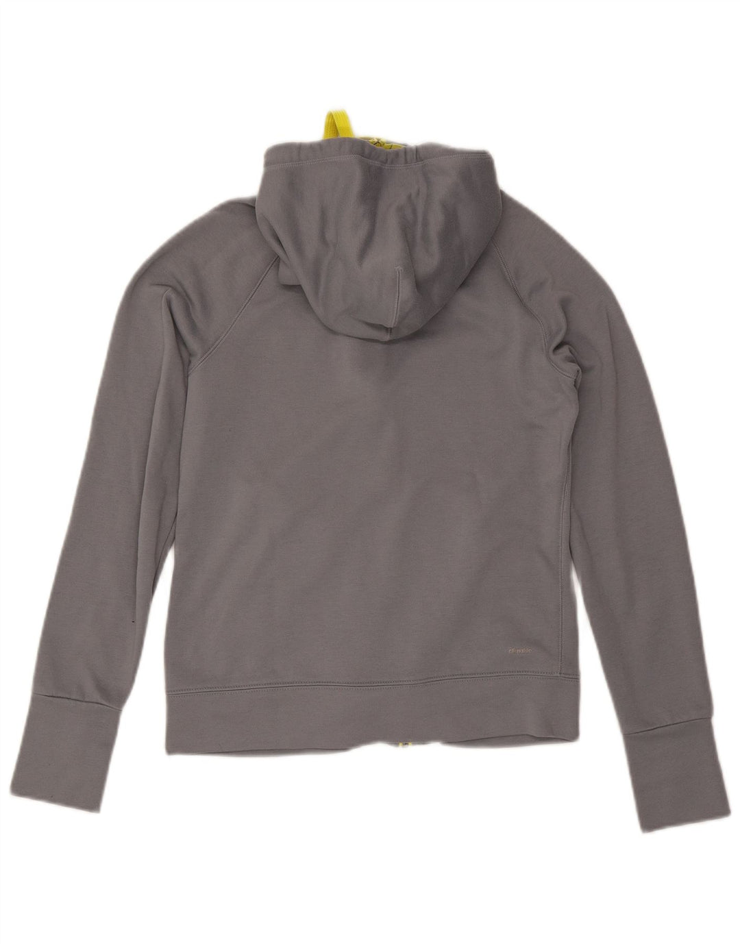 Maglione con cappuccio e zip ADIDAS da donna Climalite UK 8/10 piccolo poliestere grigio