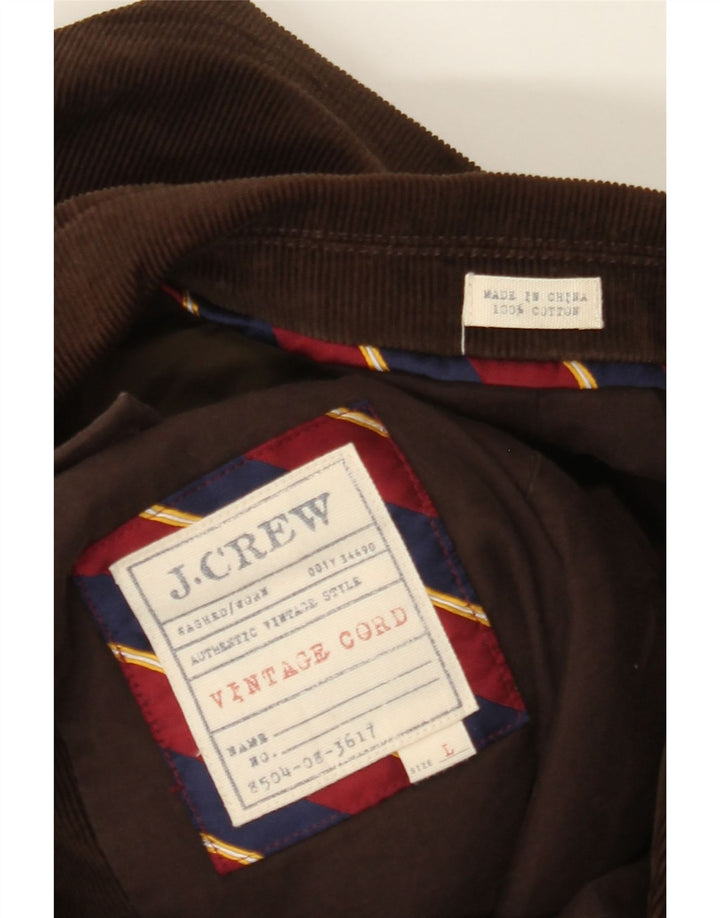J. CREW Giacca blazer da uomo in velluto a coste a 3 bottoni UK 40 grande cotone marrone