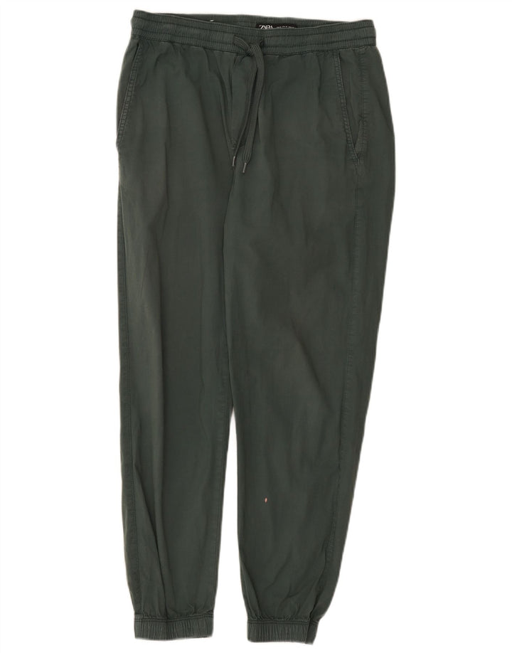 Pantaloni jogging da donna Zara medi W28 L26 cotone verde