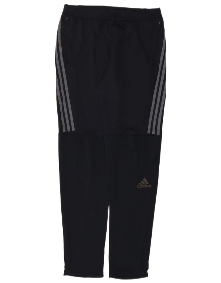 Pantaloni da tuta da corsa da uomo Adidas medi in poliestere blu navy