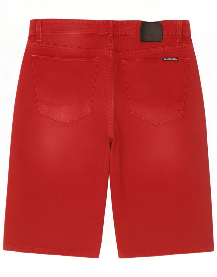 Pantaloncini di jeans da uomo Superdry piccoli W29 in cotone rosso