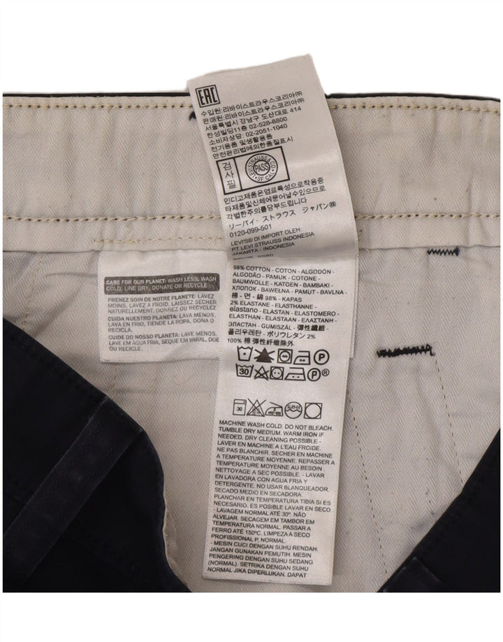 Pantaloncini chino standard da uomo Levi's W31 cotone blu navy medio