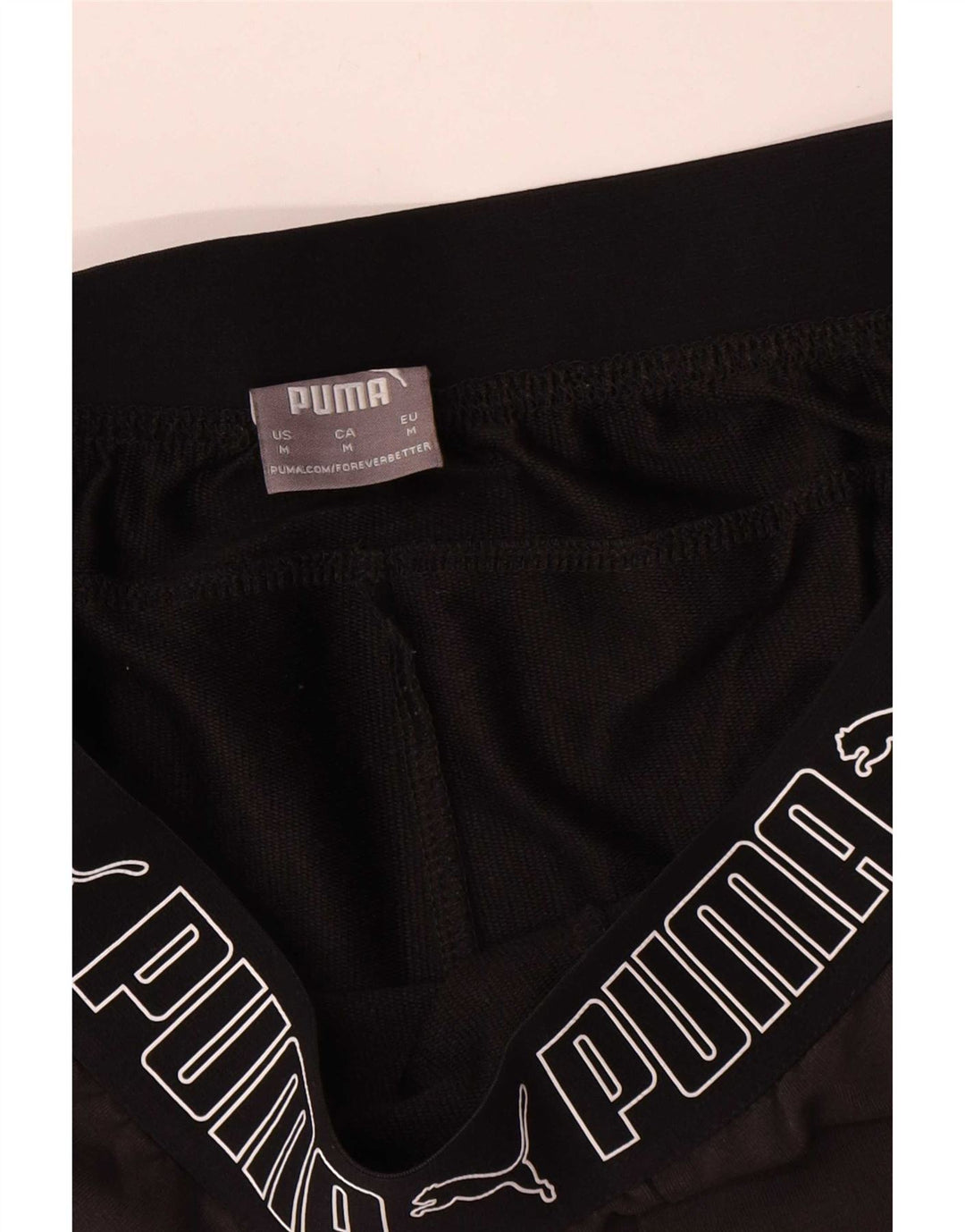 Pantaloncini sportivi grafici da uomo Puma cotone medio nero