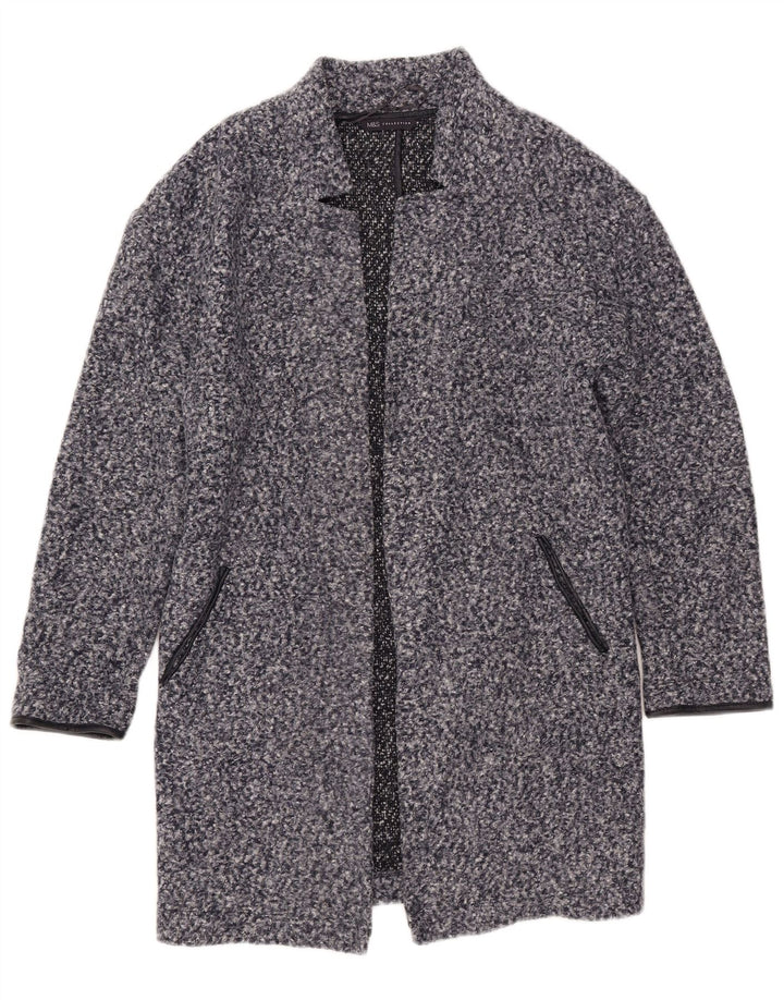 Cappotto da donna Marks & Spencer UK 8 Small Poliestere screziato blu navy