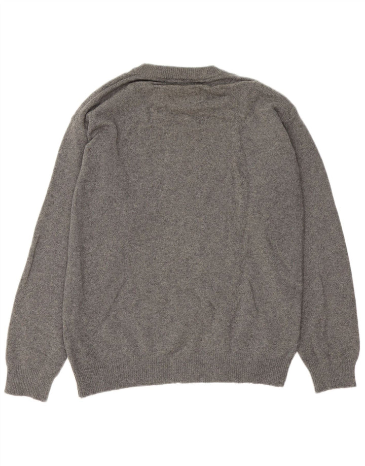 Marlboro Classics Maglione girocollo da uomo in lana grigia grande