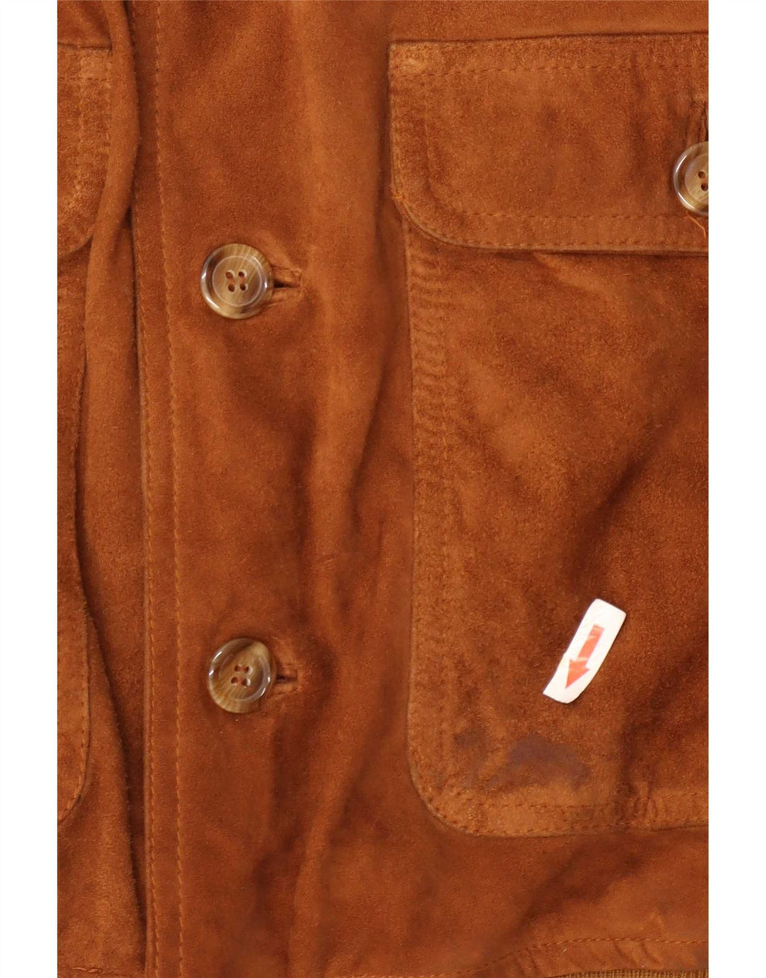 Giubbotto bomber vintage in pelle scamosciata da uomo IT 48 Beige medio